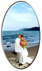 Happy couple at the beach